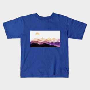 MOuntains Sunset Background Landscape Kids T-Shirt